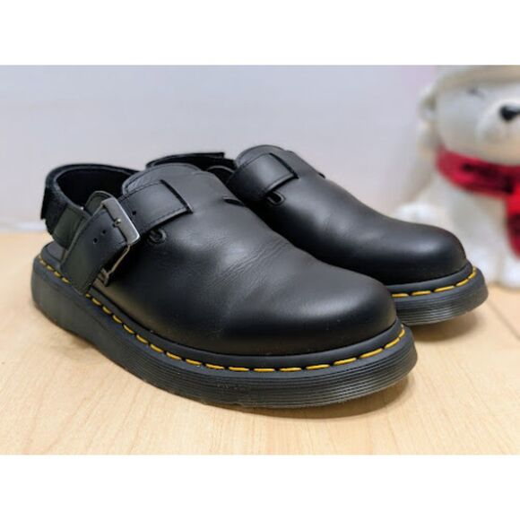 Dr. Martens Jorge II Brando Black Leather Slingback Mules UK 6 Unisex NWOT - Picture 3 of 14